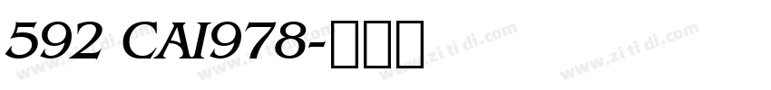 592 CAI978字体转换